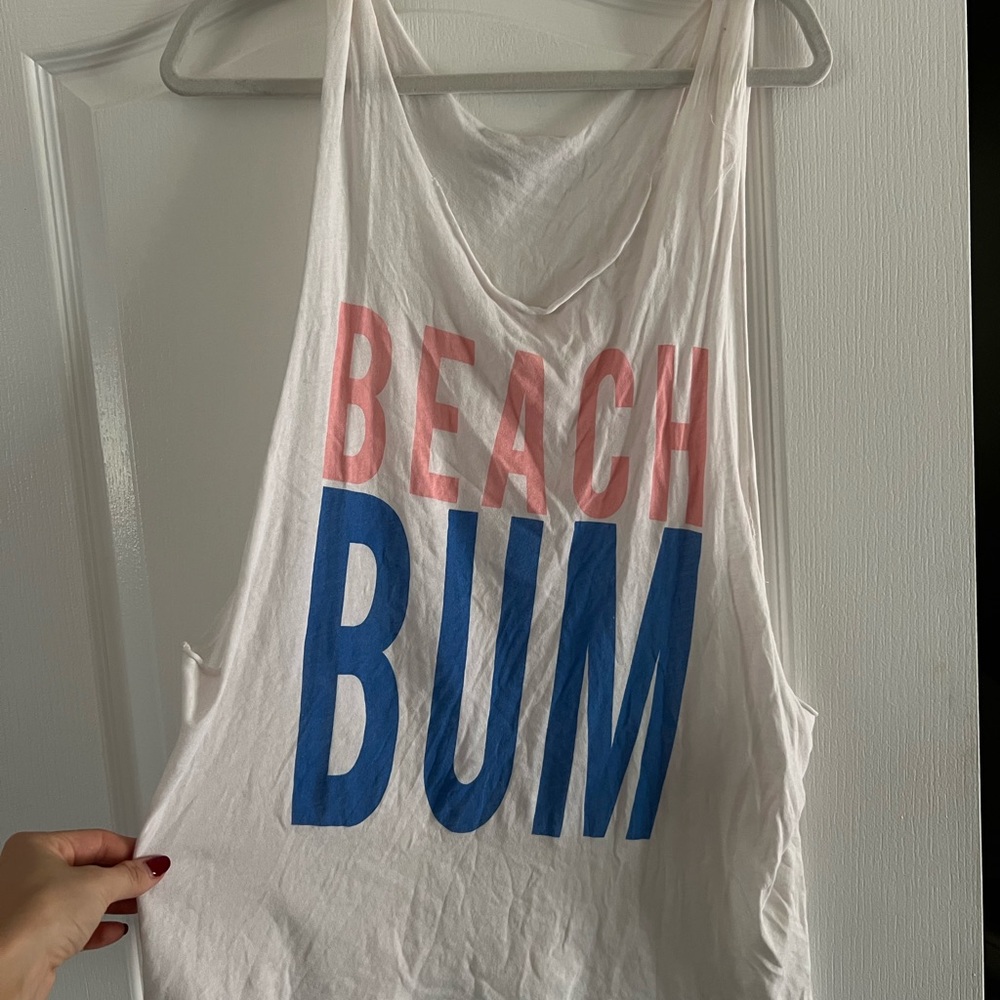 White WILDFOX Beach Bum Tank Top